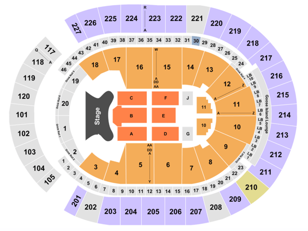 T - Mobile Arena Seating Chart + Section, Row & Seat Number Info